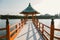 Ohori park, lake and gazebo in Fukuoka, Japan