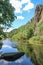 Ohre river created deep canyon - Svatosske skaly, it is a national nature monument near Karlovy Vary, Czech republic