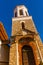 OHRID, NORTH MACEDONIA: Church Mother of God Perivleptos with the impressive tower.