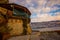 OHRID, NORTH MACEDONIA: Evening landscape of an ancient lake in Ohrid at sunset