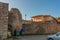 OHRID, NORTH MACEDONIA: Old Fortress Wall entrance to the old town of Ohrid, UNESCO World Heritage Site