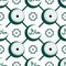 OIC logo crescent Halal green fashion diamond shape seamless pattern