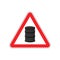 Oil Attention sign. Symbol warning of dangerous petrol barrel. D