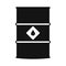 Oil barrel black simple icon