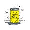Oil barrel line icon