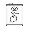 Oil barrel Line Vector Icon easily modified