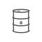 Oil barrel simple icon. Ecology pollution toxic chemicals gas petrolium symbol. Vector illustration