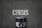 Oil Barrel With Symbol Under Crisis Text On Blackboard