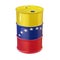 Oil barrel in venezuela flag