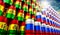 Oil barrels with flags of Russia and Bolivia - 3D illustration