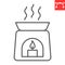 Oil burner line icon