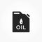Oil canister icon. oil industry, fuel technology production and oil storage symbol. isolated vector image
