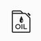 Oil canister line icon. oil industry, fuel technology production and oil storage symbol