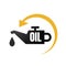 oil change logo vector icon with circle arrow sign symbol