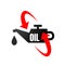 oil change logo vector icon with circle arrow sign symbol