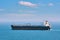 Oil, chemical tanker in the sea