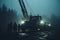 Oil construction crew industrial fog rig
