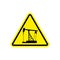 oil derrick Attention sign. Sign warning of dangerous petrol pump. Danger Road Sign yellow Triangle