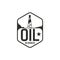 Oil derricks industrial vintage logo template illustration