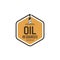 Oil derricks industrial vintage logo template illustration