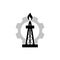Oil Drilling Company icon, Oil rig logo
