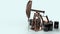 Oil drilling machine 3d rendering  for  petroleum content