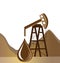 Oil drilling process icon