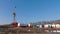 Oil drilling rig in field