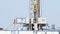 Oil drilling rig with top drive system