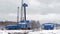 Oil Drilling rig Winter