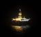 Oil drilling ship on the sea