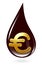 Oil drop with euro symbol