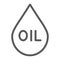 Oil drop line icon, fuel and liquid, oil droplet sign, vector graphics, a linear pattern on a white background.