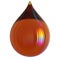 Oil drop petrol gasoline droplet orange glossy colorful icon