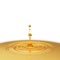 Oil drop with ripple, golden yellow liquid or Engine Lubricant oil 3d illustration