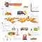 Oil Extraction and Processing Infographics Icons