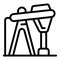 Oil factory pump icon outline vector. Worker engineer