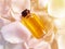 Oil flower rose bottle pampering cosmetics essence , fragrance, fresh background