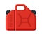 Oil Fuel Jerrycan, Red Plastic Canister for Gasoline Vector Illustration