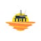 Oil Fuel Petroleum and Gas Energy Industry in the Sea Logo and Icon