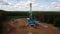 The oil gas drilling tower in forest