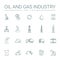 Oil And Gas Industry Line Icons