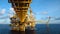 Oil and gas industry .Offshore construction platform for production oil and gas, Production platform .