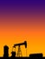 Oil Gas Industry Oilfield Drilling Rig Oil Pump Jack Offshore Technology Background