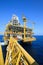 Oil and gas platform in offshore industry, Production process in petroleum industry, Construction plant of oil and gas industry