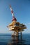 Oil and gas platform standing in the gulf or offshore and operation by technician.