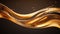 Oil gold smooth waves of liquid abstract background. Bright honey pattern.