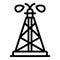 Oil gushing from the tower icon, outline style