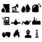 Oil Icons vector set. Barrel symbol illustration collection. energy sign or icon.