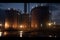 oil industrial factory industry gas refinery fuel energy tank pipe. Generative AI.